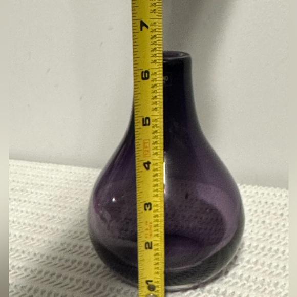 Krosno Poland Purple Glass Vase - Picture 5 of 5